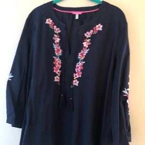 Joules Embroidered Cotton Top